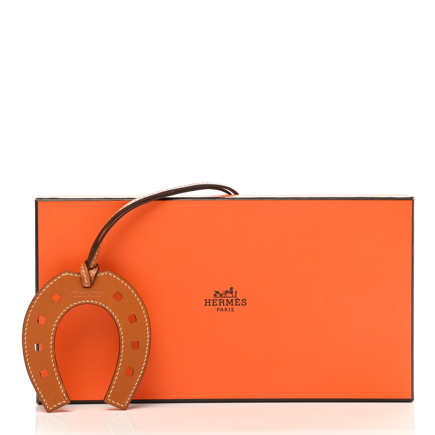 Hermes Swift Paddock Horseshoe Bag Charm Natural Sable 4 of 4