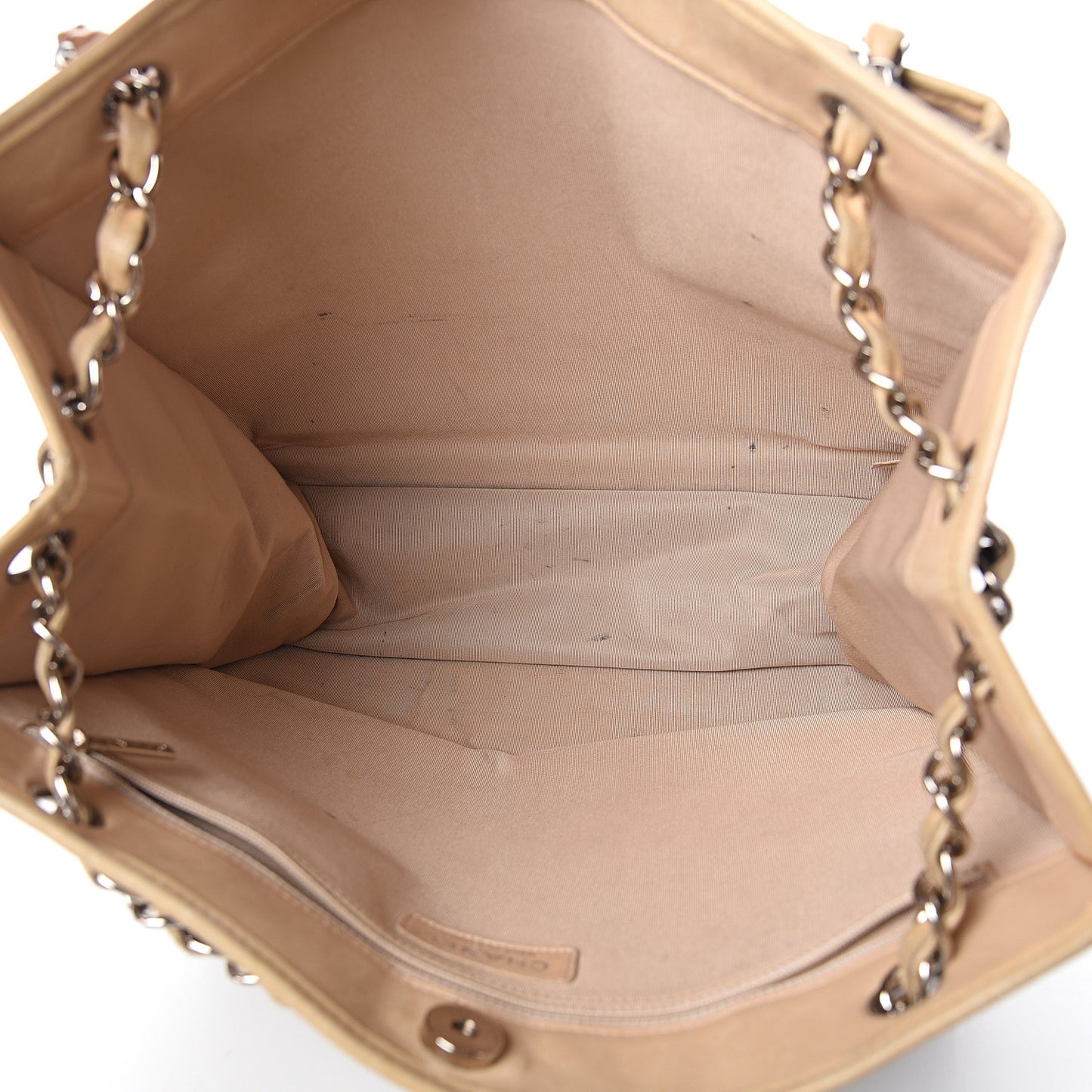 Patent Chocolate Bar Quilted Tote Black