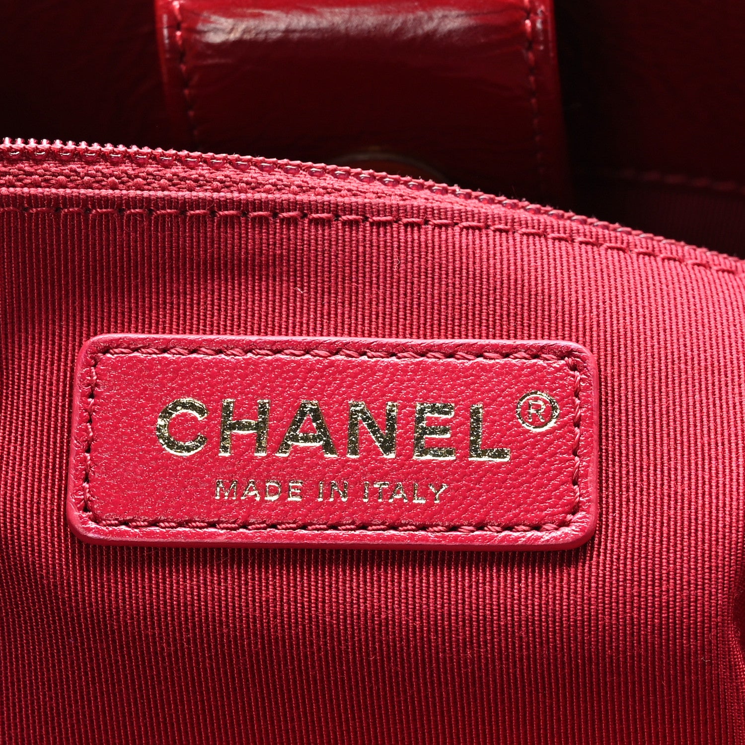 Chanel Shiny Aged Calfskin Shopping Bag Red 6 of 9