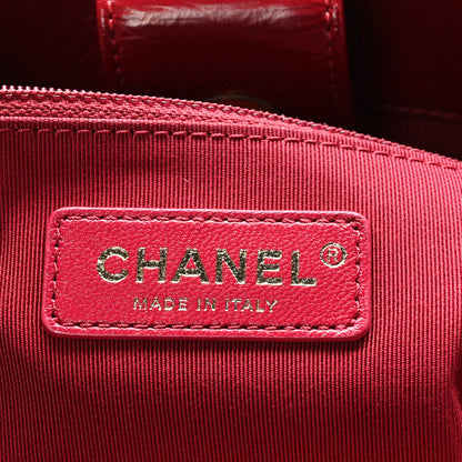 Chanel Shiny Aged Calfskin Shopping Bag Red 6 of 9