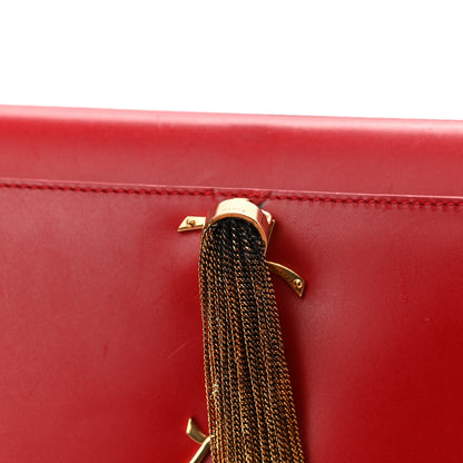 Saint Laurent Smooth Calfskin Medium Classic Monogram Kate Tassel Satchel Lipstick Red 15 of 15