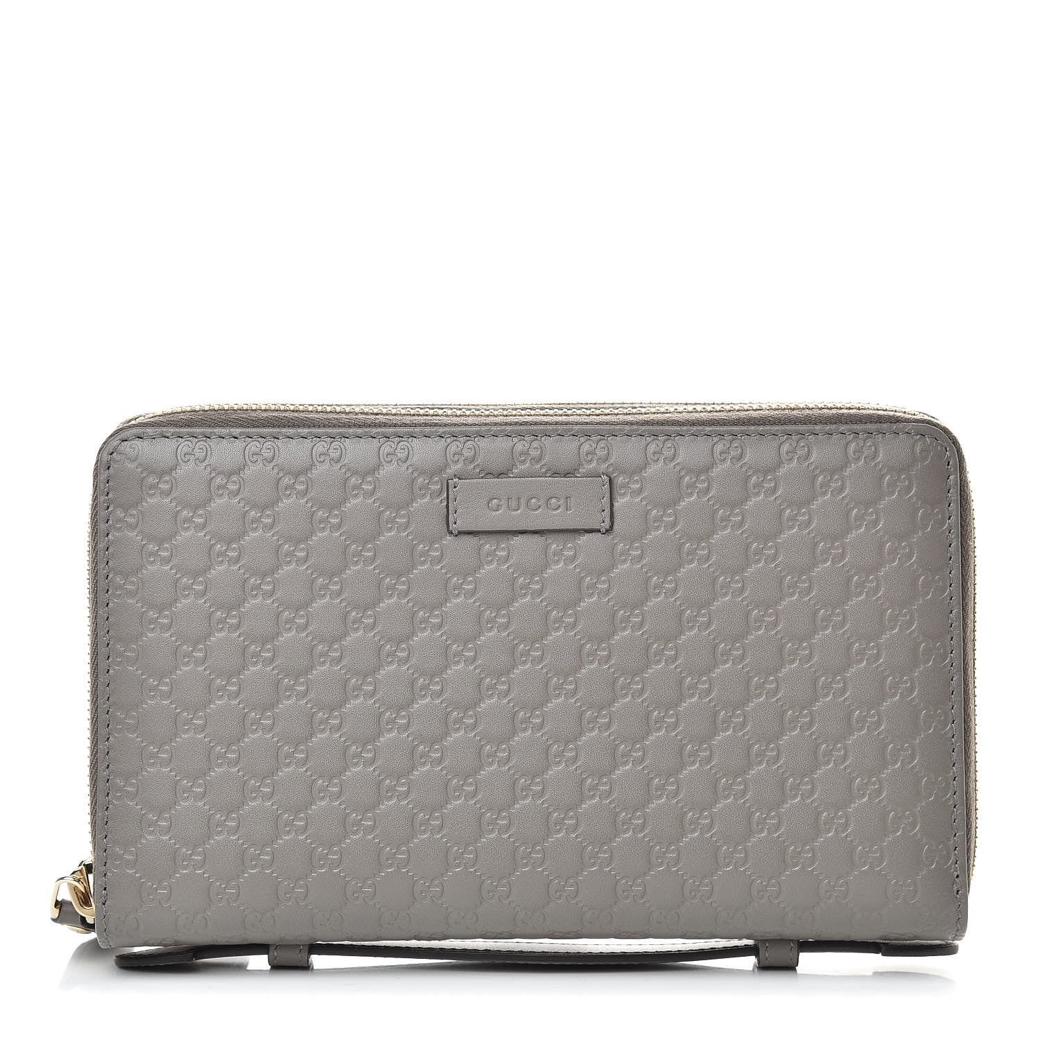 Gucci Soft Microguccissima Zip Around Top Handle Travel Wallet Loess 1 of 9