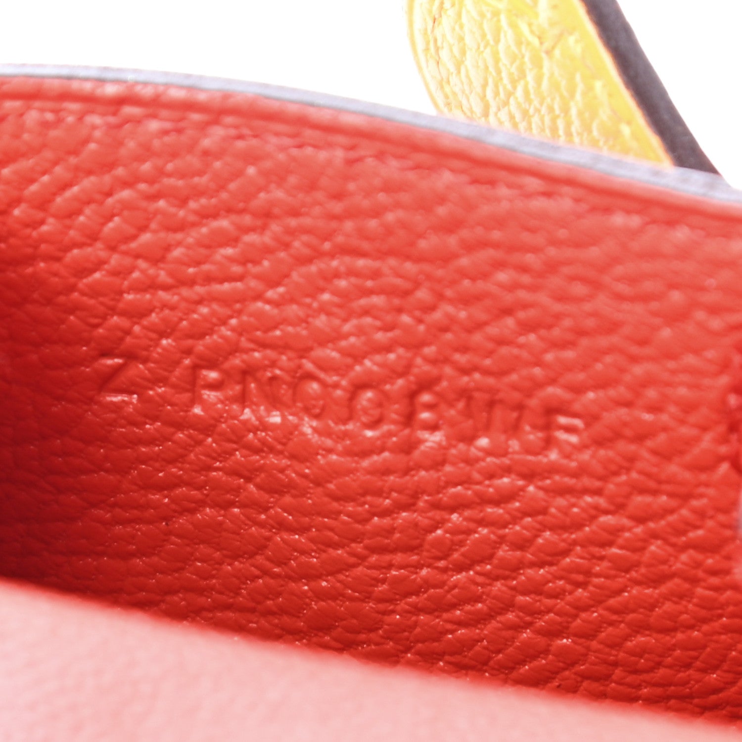 Hermes Tadelakt Chevre Mysore Kelly Quelle Idole Bag Charm Capucine Jaune De Naples Vert Vertigo Zanzibar 4 of 6