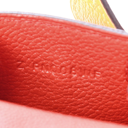 Hermes Tadelakt Chevre Mysore Kelly Quelle Idole Bag Charm Capucine Jaune De Naples Vert Vertigo Zanzibar 4 of 6