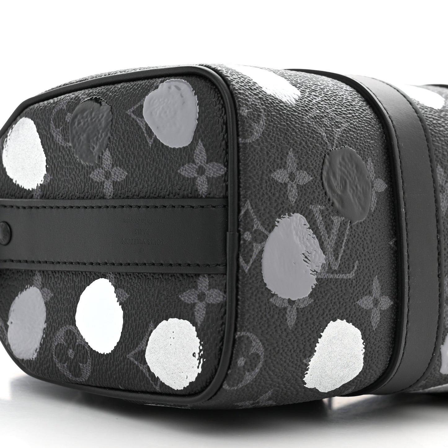 LV X YK Monogram Eclipse Keepall Bandouliere 25 Black Silver