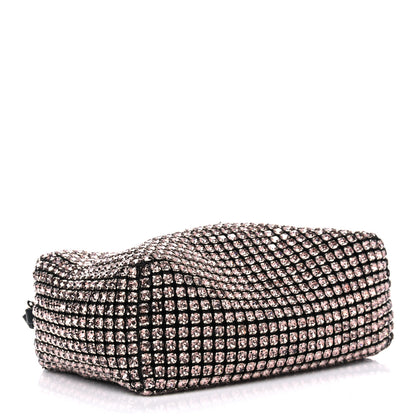 Alexander Wang Mesh Crystal Rhinestone Mini Heiress Pouch Black Silver 3 of 4