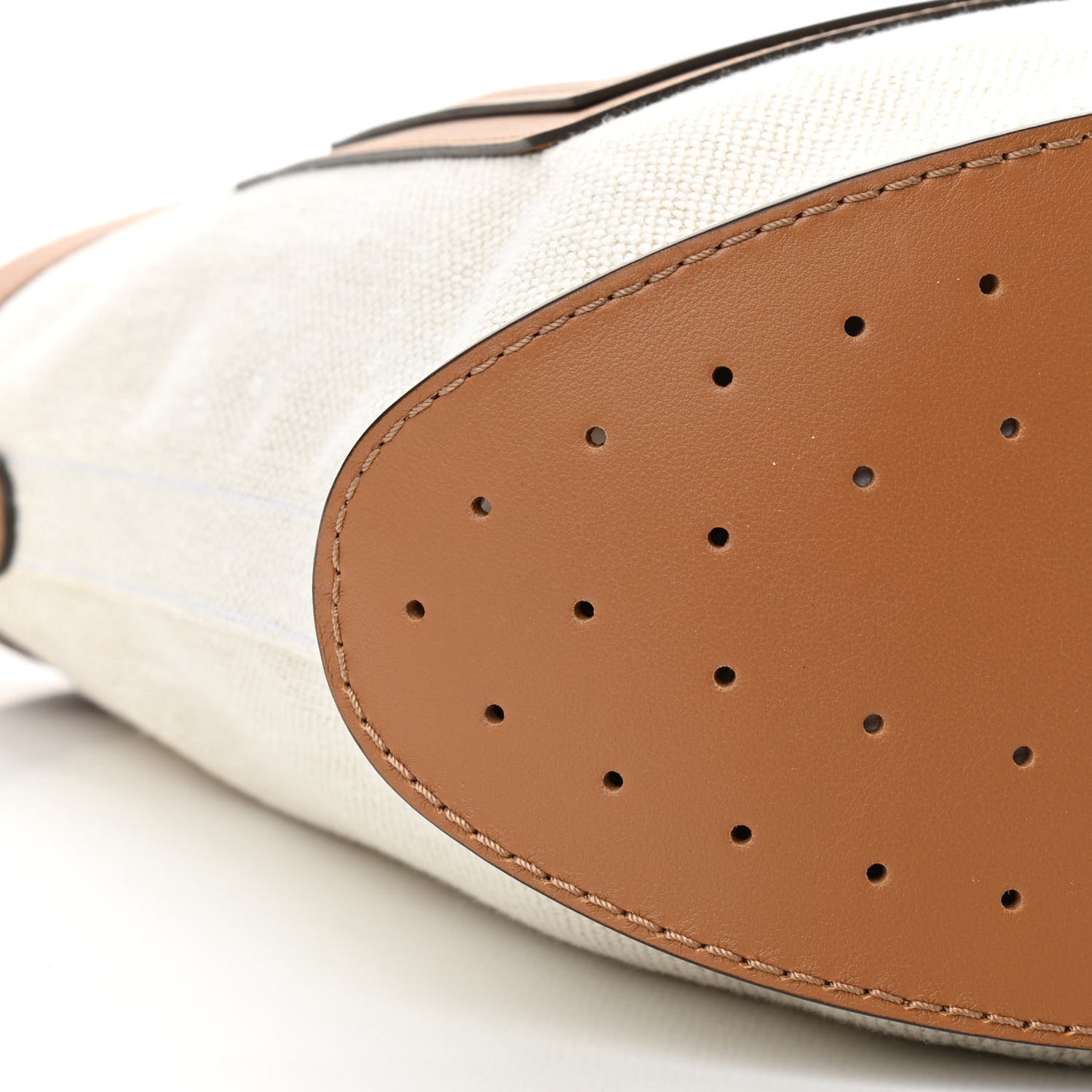 Linen Canvas Supple Calfskin Pin Daily Surpique Bucket Naturel