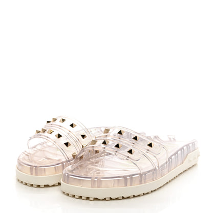 Valentino Garavani PVC Jelly Rockstud Slide Sandals 41 Clear 3 of 7