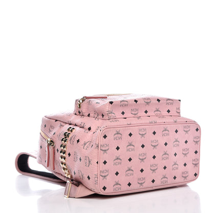 MCM Visetos Medium Side Studs Stark Backpack Pink 4 of 20