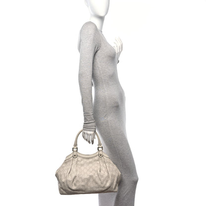 Gucci Guccissima Medium Sukey Tote Mystic White 3 of 10