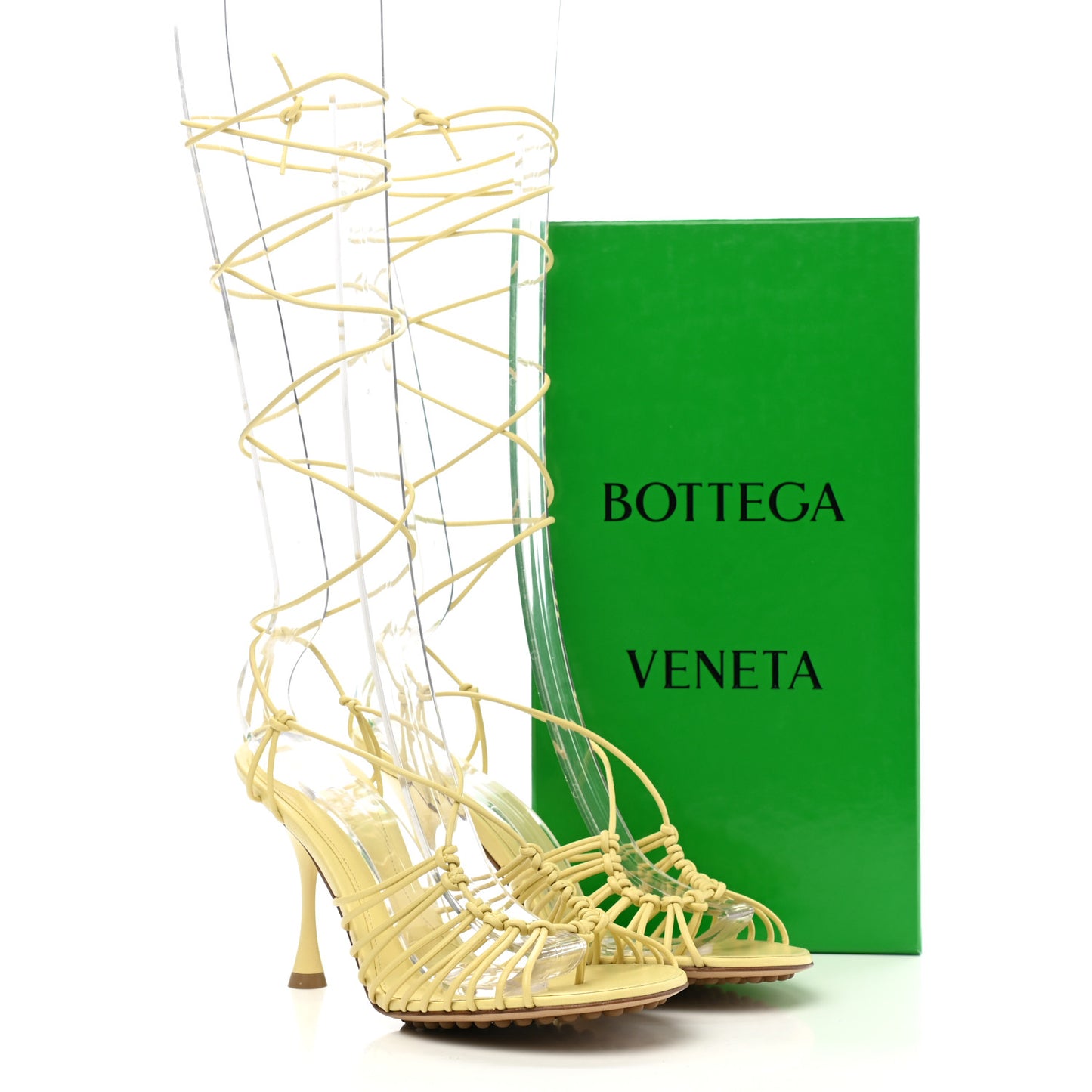 Nappa Dot Ankle Tie Sandals 37 Moon Beam