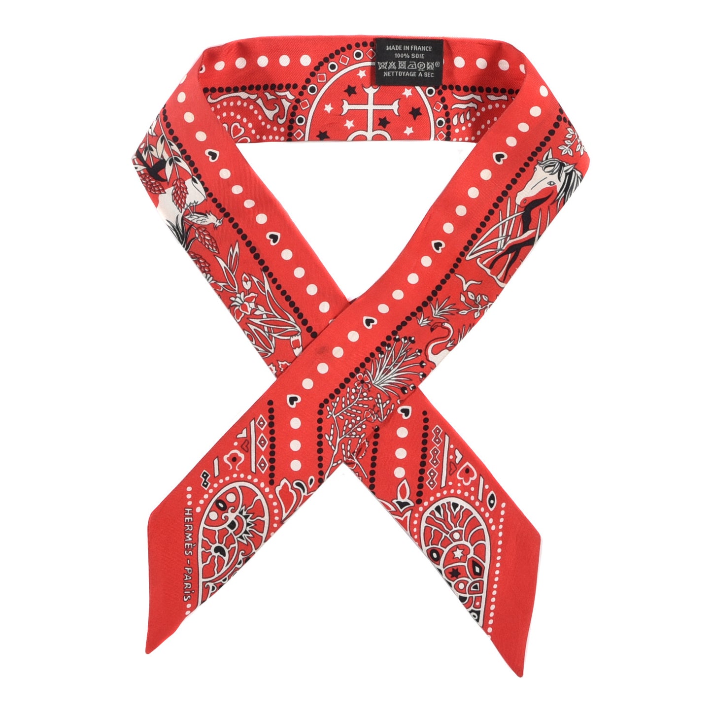 Silk Entre Ciel Et Mer Twilly Rouge White Black