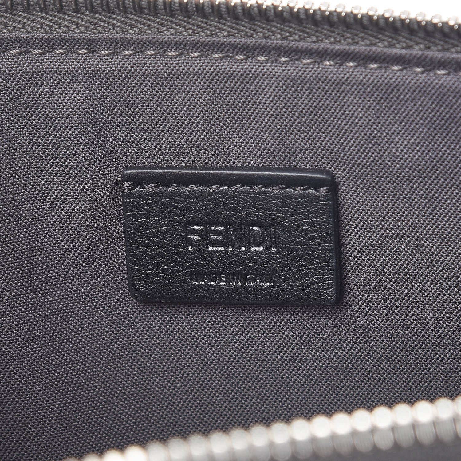 Fendi Vitello Dolce Studded Mini 2Jours Pouch Anthracite Multicolor 6 of 7