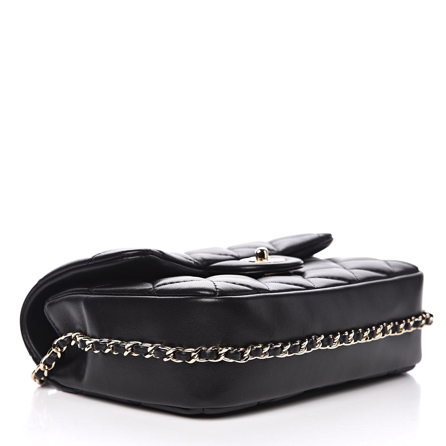 Lambskin Quilted Small My Precious Flap Black
