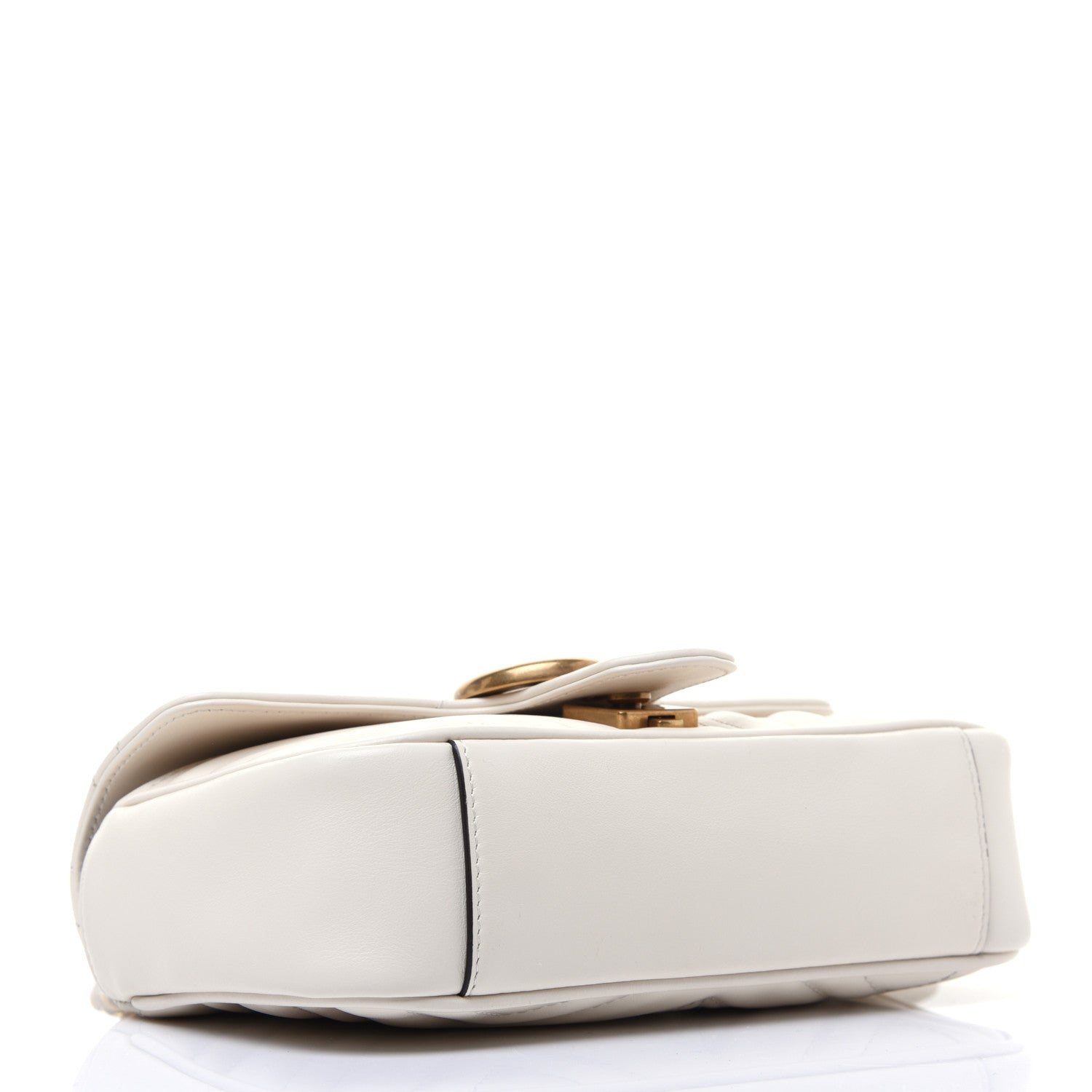 Gucci Calfskin Matelasse Mini GG Marmont Shoulder Bag White 5 of 18