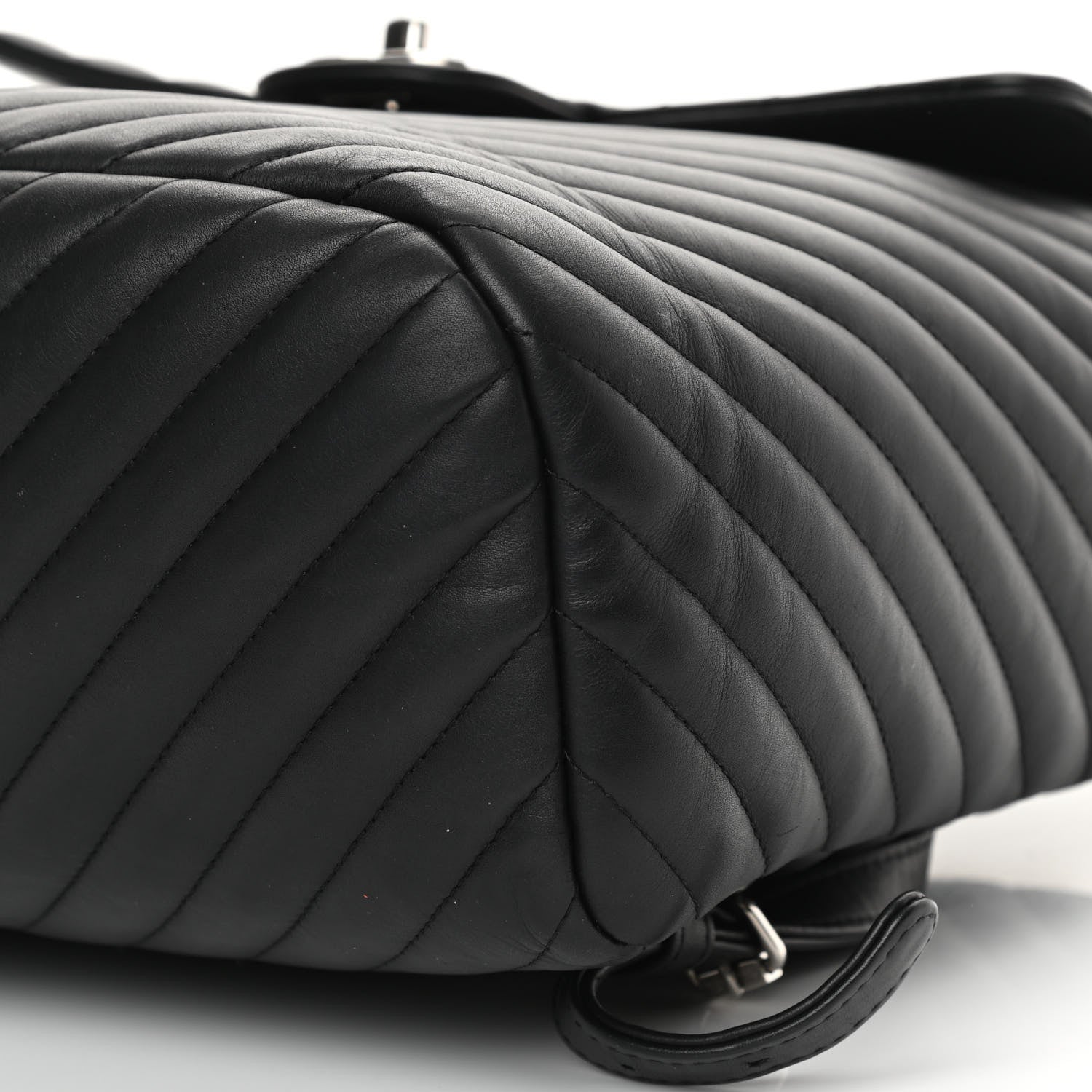 Chanel Calfskin Chevron Quilted Large Urban Spirit Backpack Black 9 of 16
