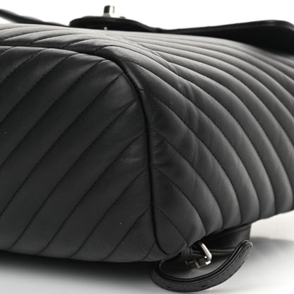 Chanel Calfskin Chevron Quilted Large Urban Spirit Backpack Black 9 of 16