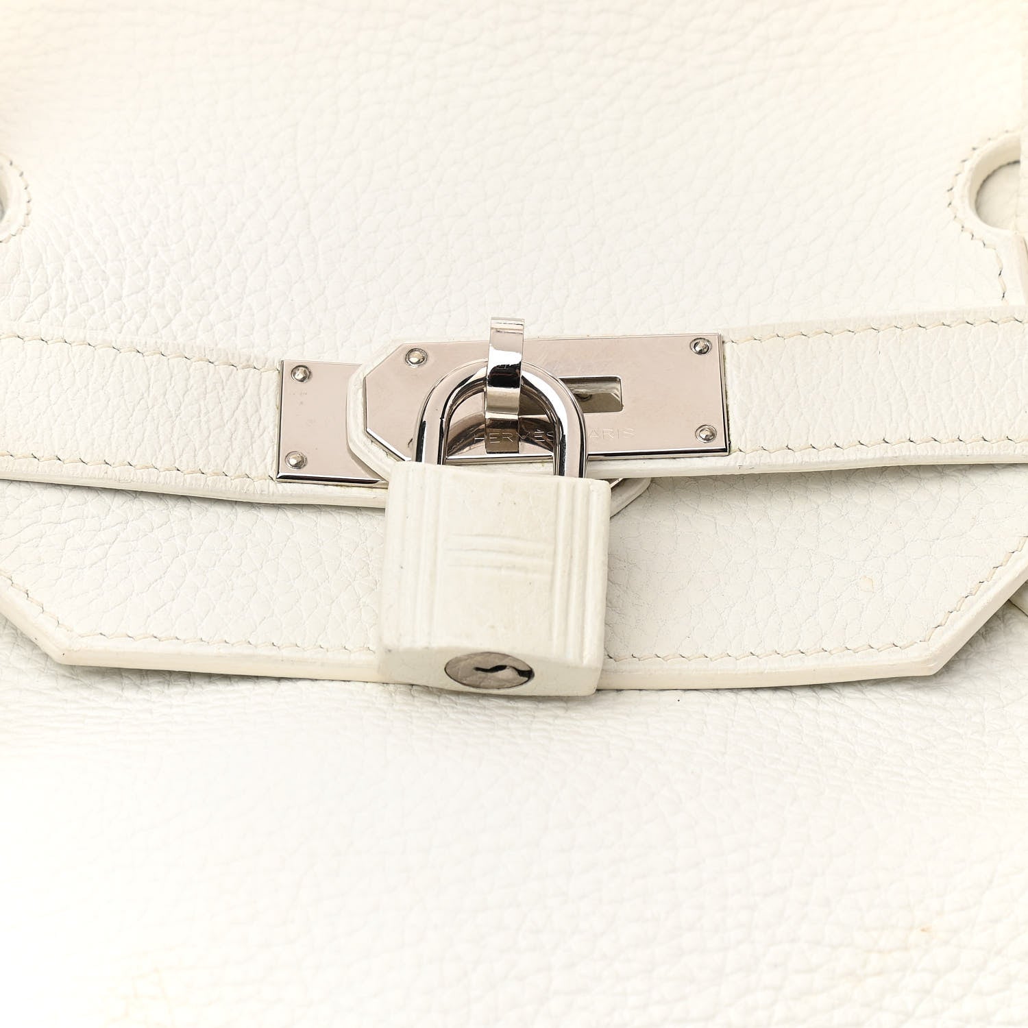 Hermes Togo Travel Birkin 55 White 8 of 12