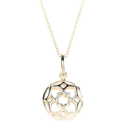 Tiffany 18K Yellow Gold Paloma Picasso Zellige Medallion Pendant Necklace 4 of 7