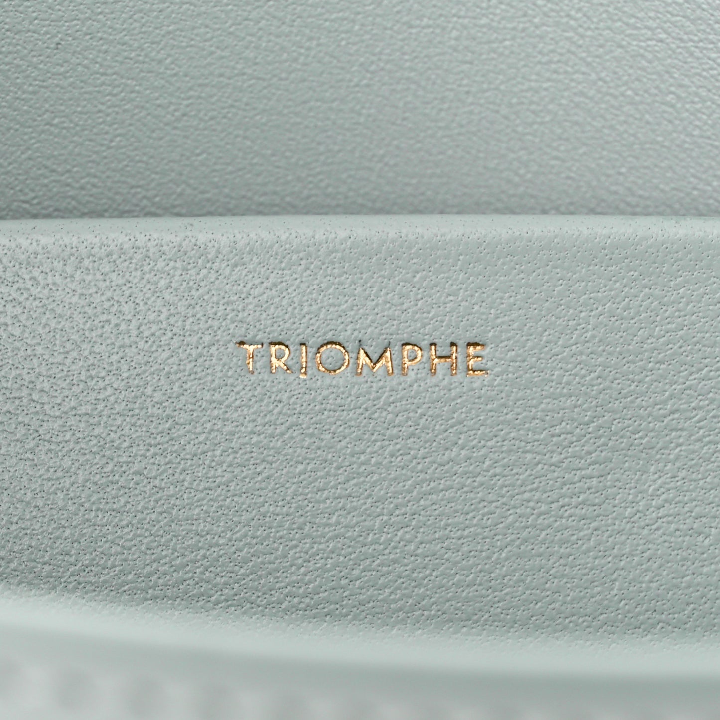 Shiny Calfskin Triomphe Shoulder Bag Soft Blue