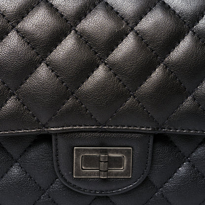 Chanel Metallic Sheepskin Quilted 2.55 Reissue 225 Flap Black 8 of 10