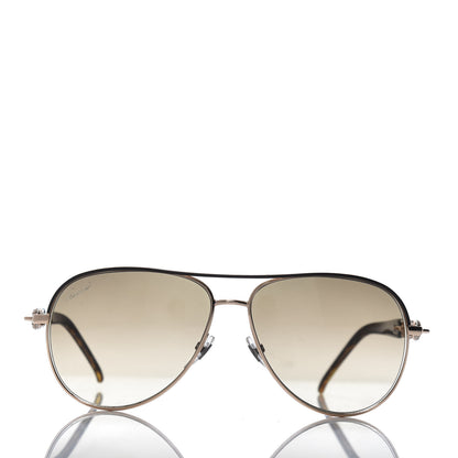 Gucci Crystal Aviator Marina Chain Sunglasses GG 4239/N/S Gold Havana 2 of 8