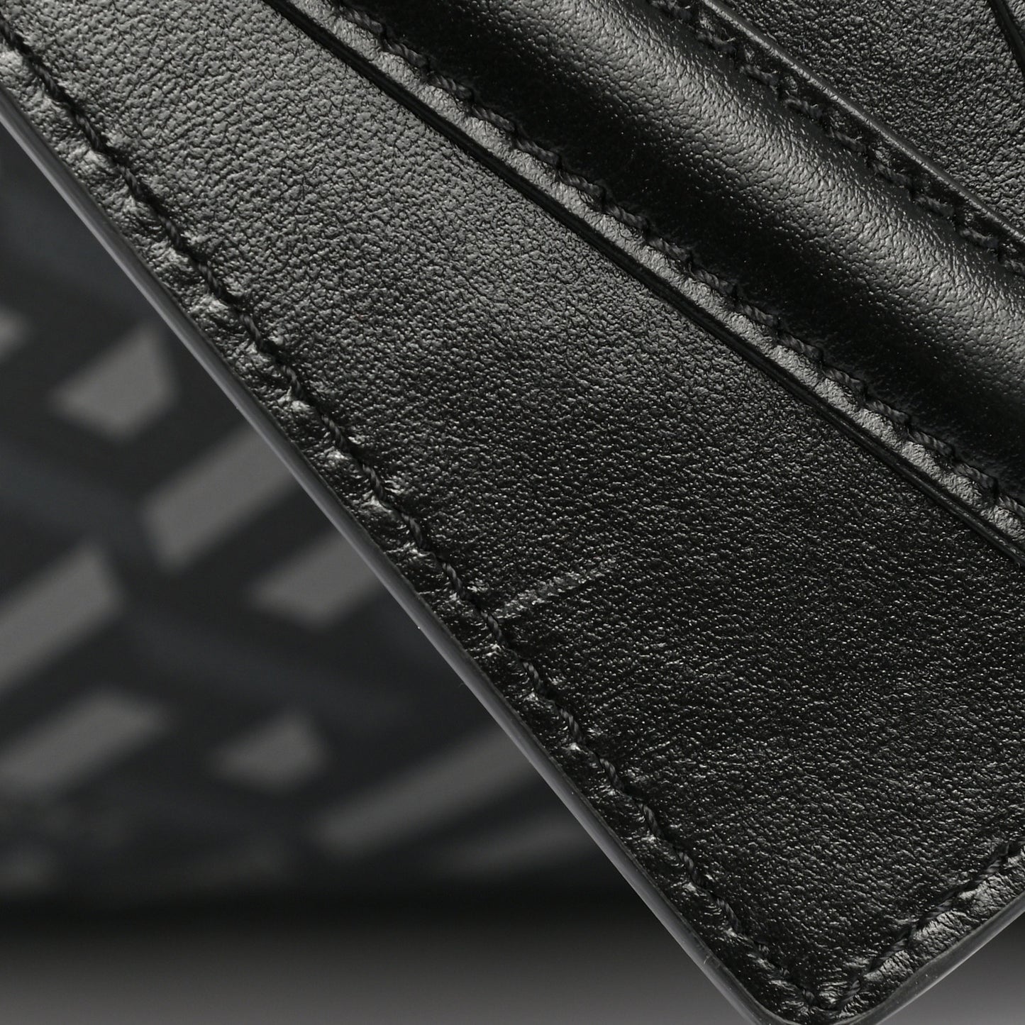 Coated Canvas Calfskin La Greca Signature Travel Bag Black Grey