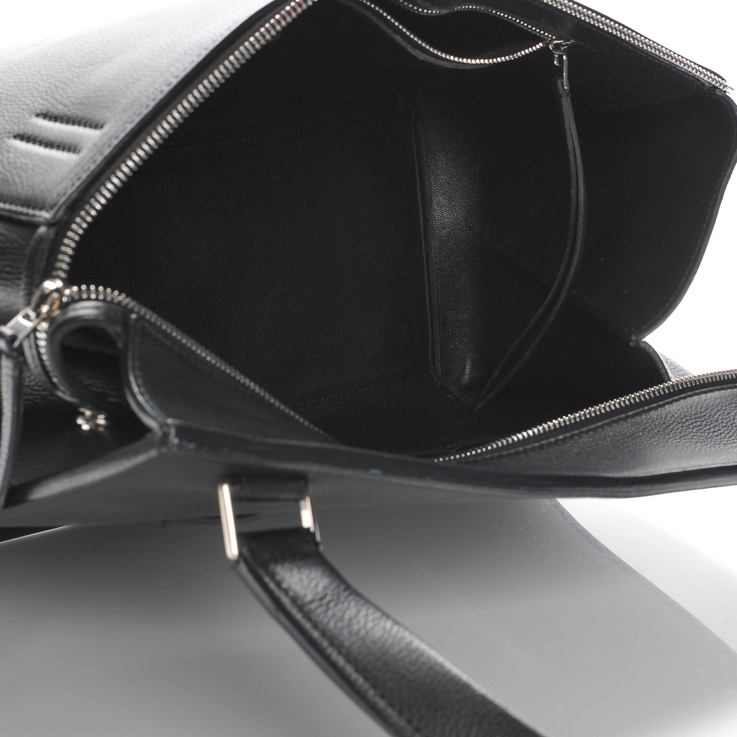 Supple Calfskin Medium Edge Shoulder Bag Black