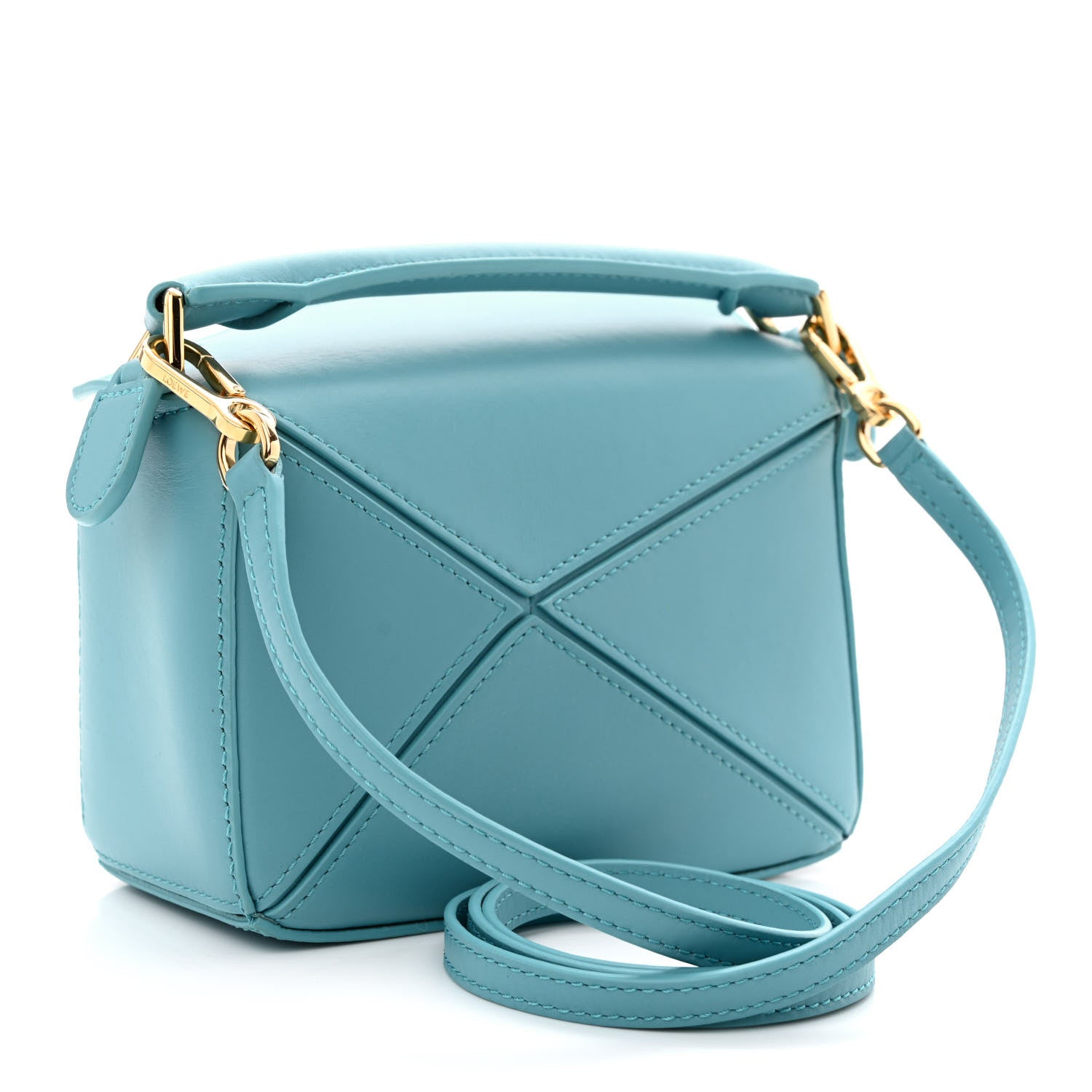 Loewe X HOWL'S MOVING CASTLE Satin Calfskin Heen Mini Puzzle Bag Light Blue 3 of 10