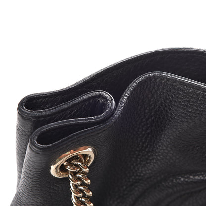 Gucci Pebbled Calfskin Medium Soho Chain Shoulder Bag Black 13 of 14
