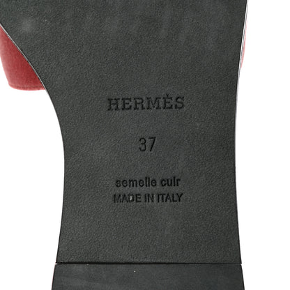 Hermes Velvet Santorini Sandals 37 Bois De Rose 7 of 10