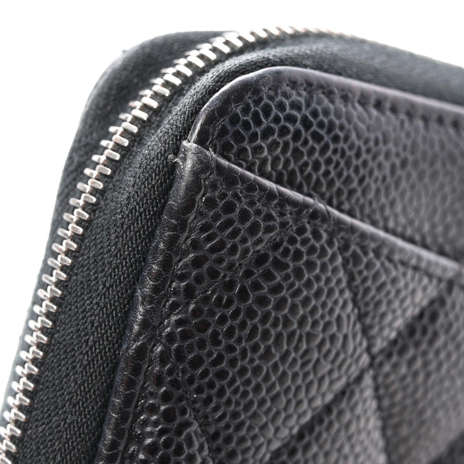 Chanel Caviar Quilted Large Gusset Zip Around Wallet Black 13 of 16