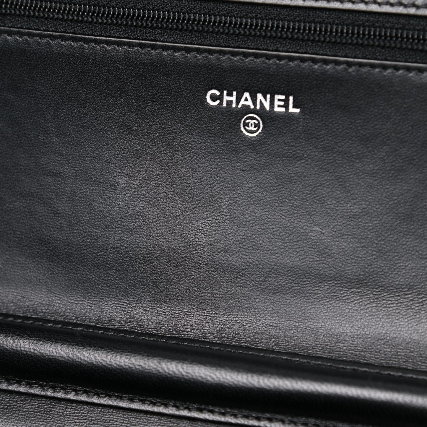 Lambskin Quilted Boy Wallet On Chain WOC Black