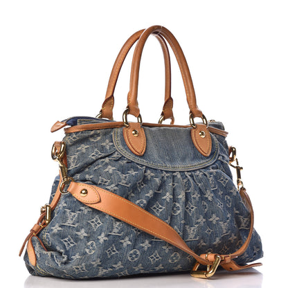 Louis Vuitton Denim Neo Cabby MM Blue 3 of 17