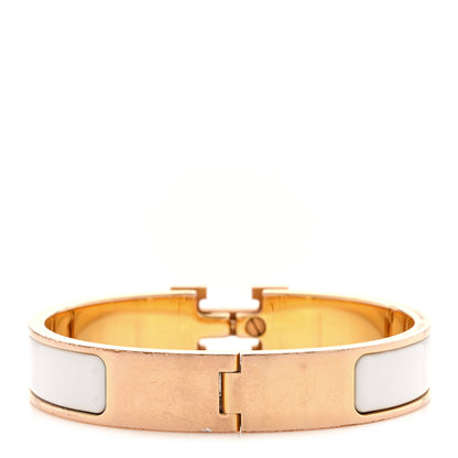 Hermes Enamel Narrow Clic Clac H Bracelet PM White 3 of 6