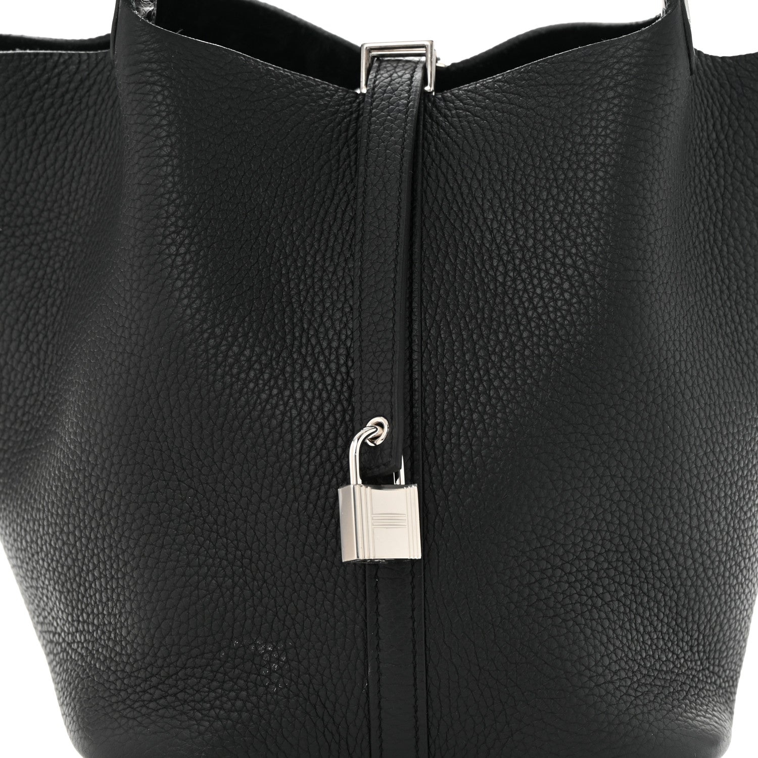 Hermes Taurillon Clemence Matte Alligator Picotin Lock Touch 22 MM Black 8 of 12