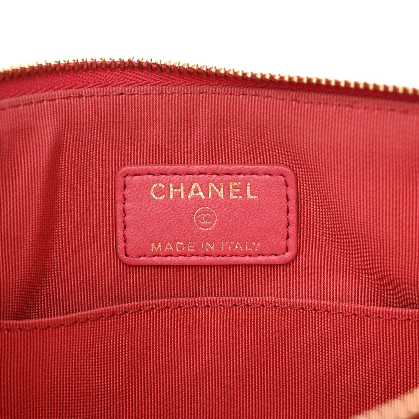 Shiny Lambskin Quilted Small Double Case With Strap Pink