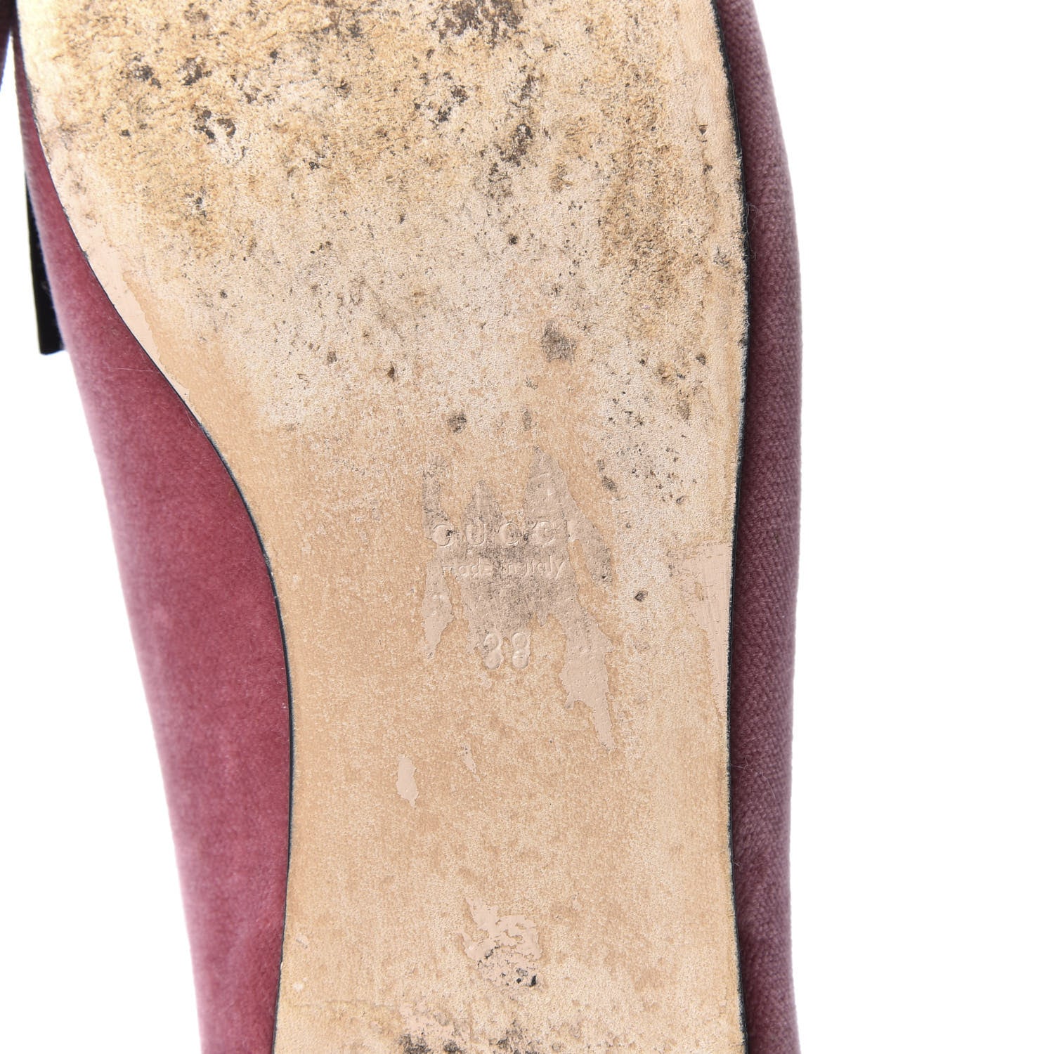 Gucci Velvet Etoile Pearl Embellished Loafers 38 Tibet Red 11 of 12