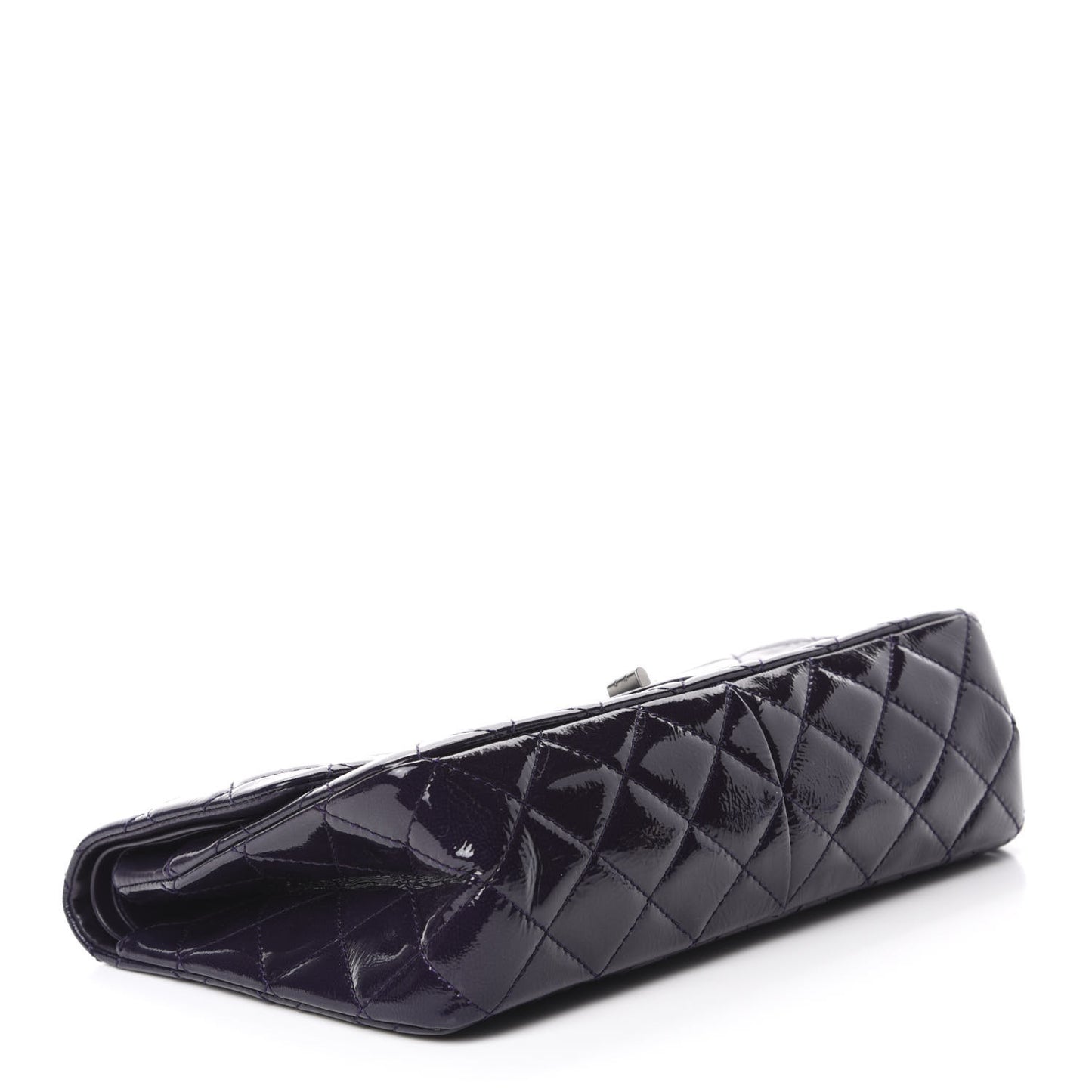 Distressed Patent Quilted 2.55 Reissue 227 Flap Purple