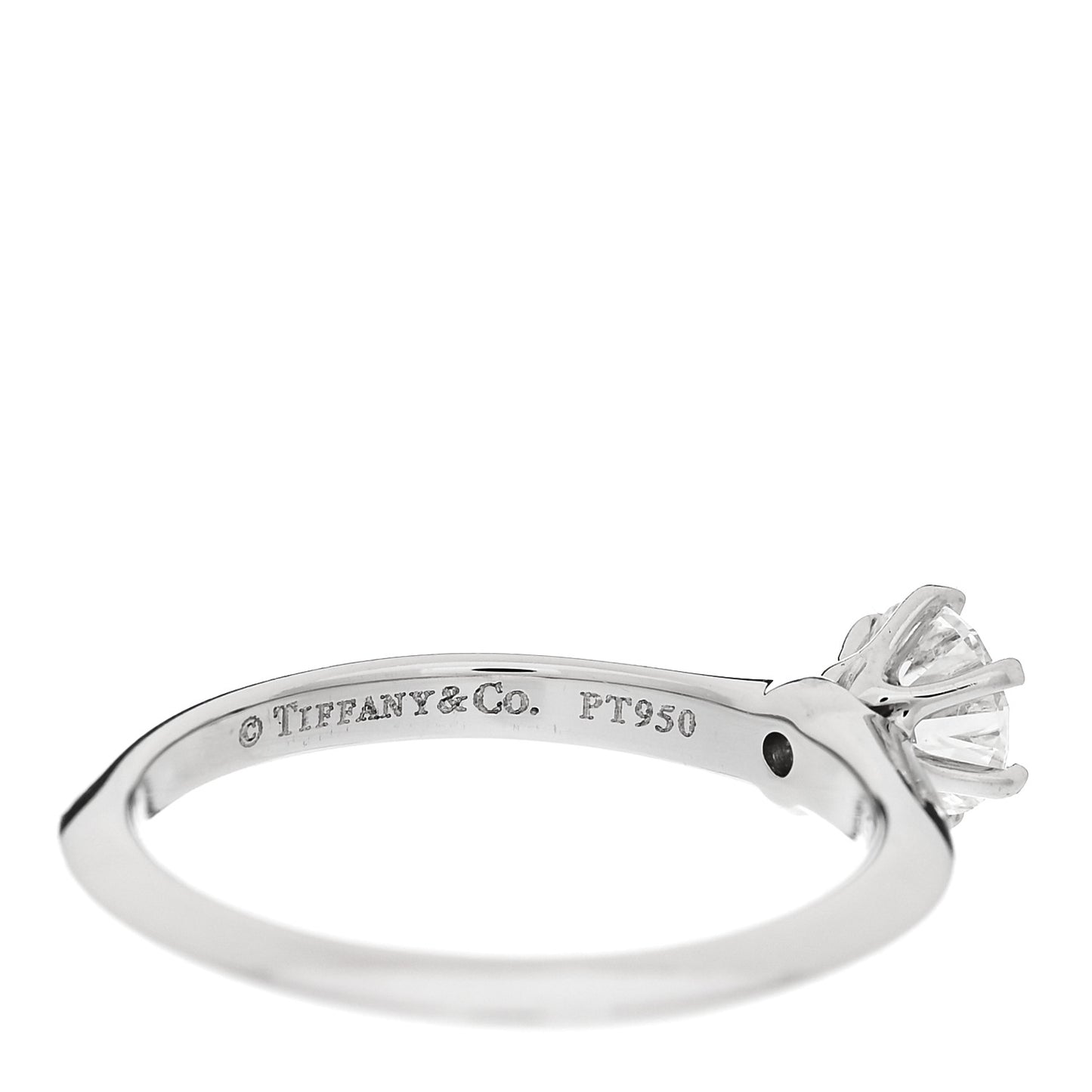 Platinum Diamond .46ct Solitaire Engagement Ring 50 5.5