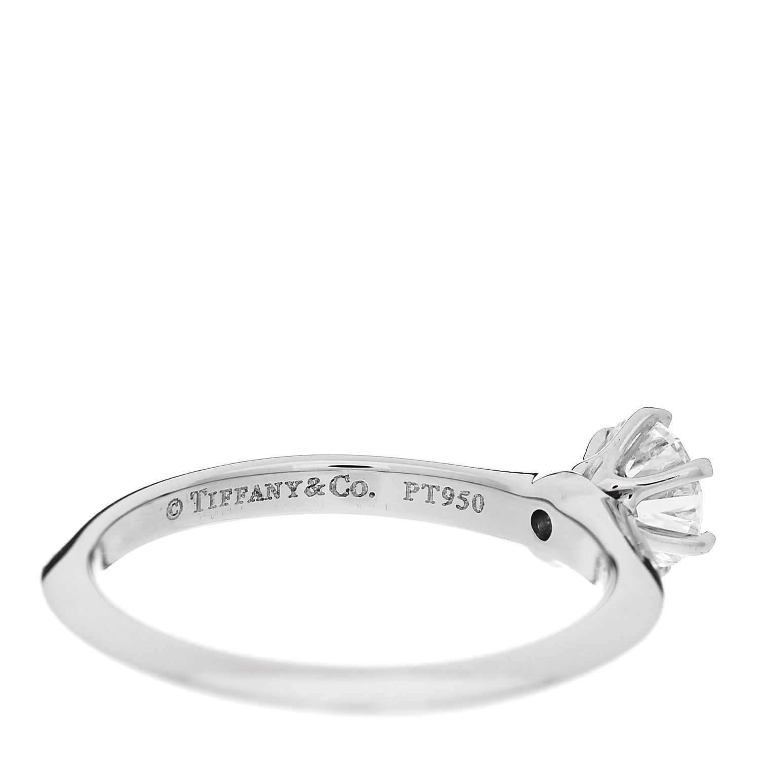 Tiffany Platinum Diamond .46ct Solitaire Engagement Ring 50 5.5 5 of 7