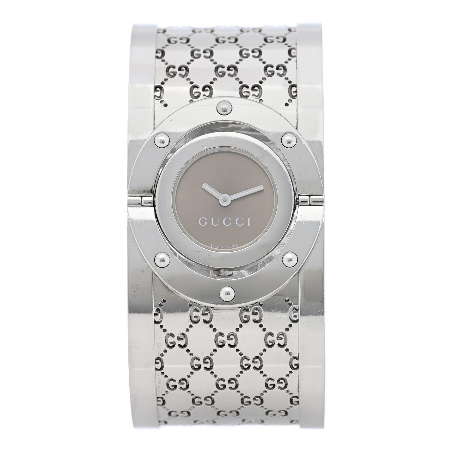 Gucci Stainless Steel 33mm Twirl Quartz Watch Brown 1 of 5