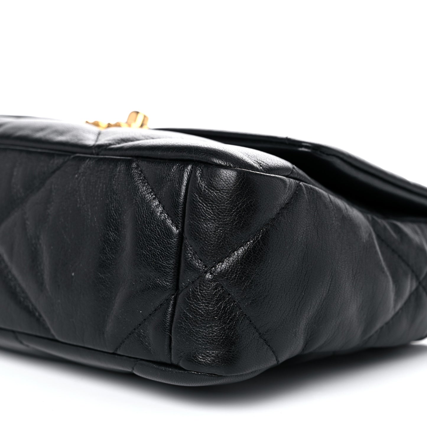 Goatskin Quilted Medium Chanel 19 Flap Black