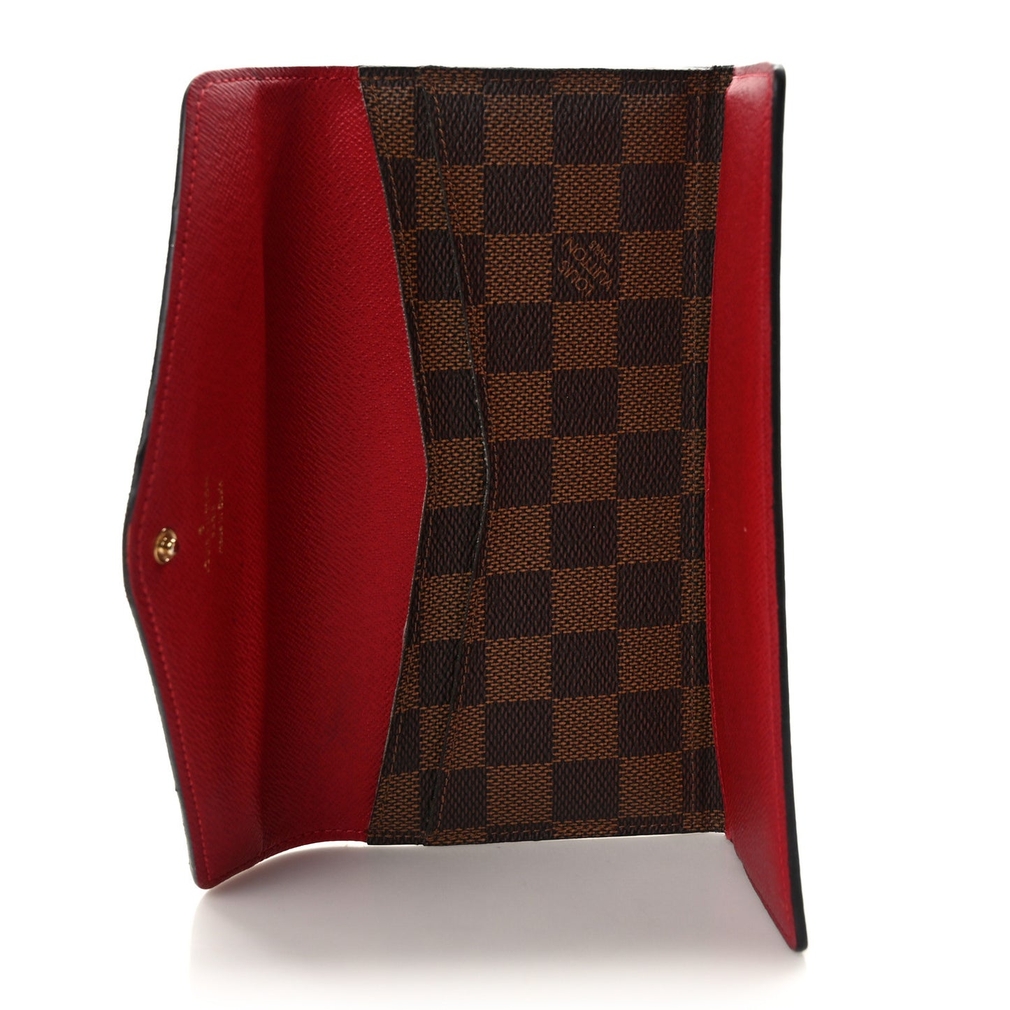 Damier Ebene Josephine Wallet Red