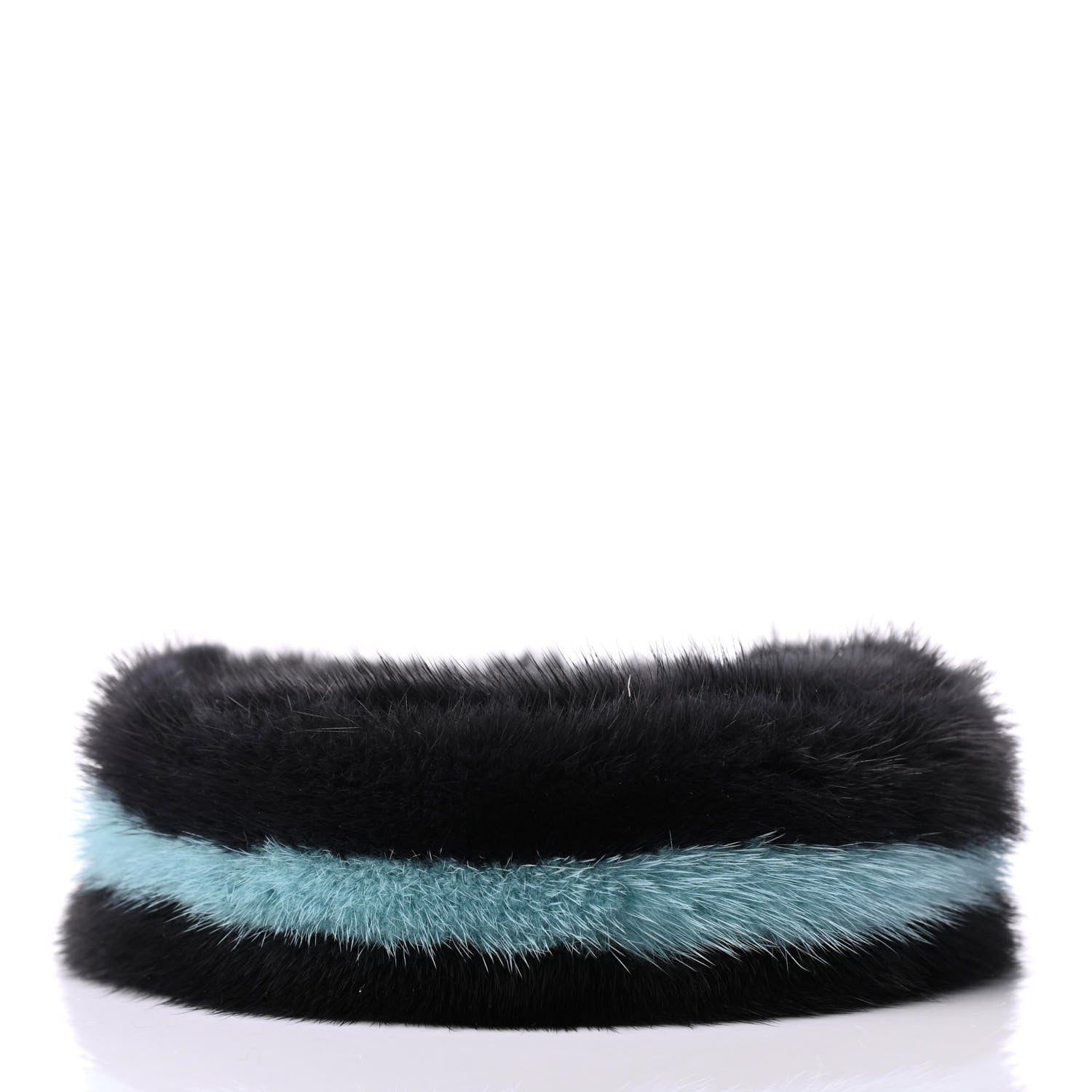 Fendi Mink Fur Strap You Blue Black 2 of 3