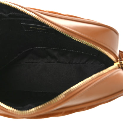 Saint Laurent Suede Matelasse Monogram Lou Camera Bag Cinnamon 5 of 9