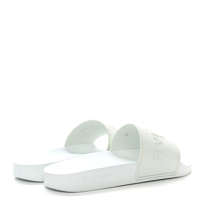 Givenchy Rubber Logo Pool Slide Sandals 38 White 4 of 8