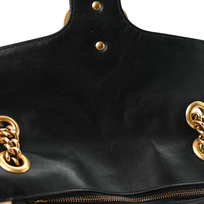 Gucci Calfskin Matelasse Small GG Marmont Shoulder Bag Black 11 of 13