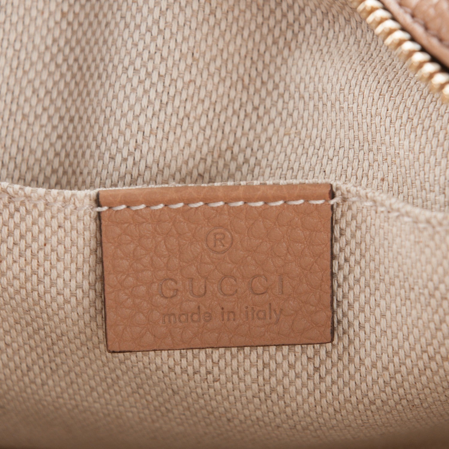 Gucci Pebbled Calfskin Small Soho Disco Bag Camelia 6 of 7