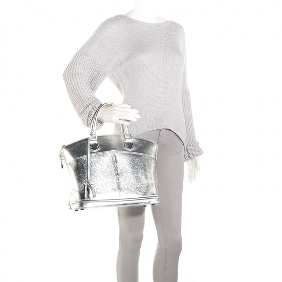 Louis Vuitton Suhali Lockit MM Silver 2 of 7